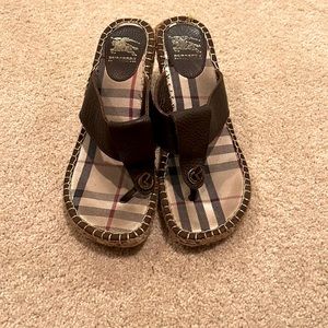 Burberry wedge espadrilles sandals. EUC size 39